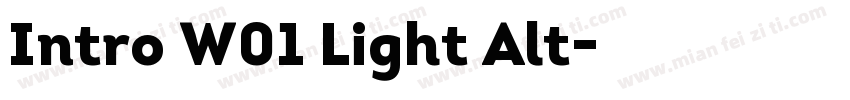 Intro W01 Light Alt字体转换